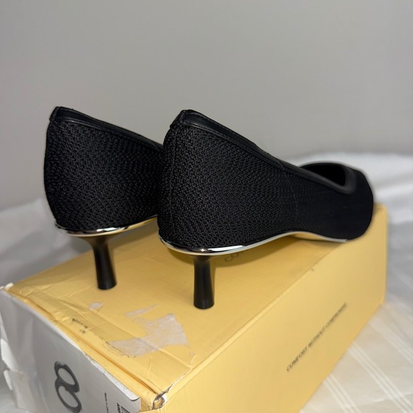 Cosy Island Black LuxeFlex Pointed Toe Heeled Pumps Pointed Toe Kitten Size 8 - Picture 8 of 11